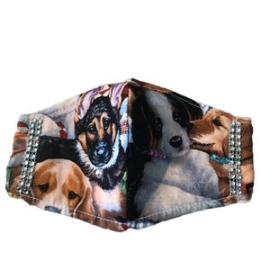 GIRL'S "SWEET PUPPIES" COTTON FACE MASK